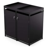 Blumfeldt conteneur � poubelles 2 poubelles jusqu� 240 l r�sistant aux intemp�ries verrouillable acier ...