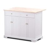 Blumfeldt lot de cuisine plan de travail extensible 2 tiroirs utilisable comme table de repas meuble ...