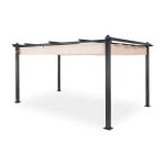 Blumfeldt pantheon 3x4 pergola 3x4m aluminium parasol polyester beige Blumfeldt pantheon 3x4 pergola 3x4m aluminium parasol polyester beige