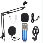 Bm - 800 microphone  condensateur kit micro studio streaming professionnel avec suspension bras pour ...