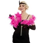 Boa rose pour femme et homme ann�es 20 cabaret gangster d�cennies - rose accessoire pour d�guisement