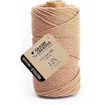 Bobine de fil de coton c�bl� recycl� - graine creative - 2 mm - couleur beige - 100 m - macram�