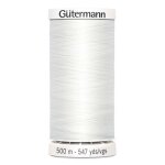 Fil  coudre - gtermann - 500m - blanc - 100% polyester - haute qualit