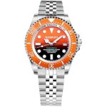 Bobroff - montre homme automatique diver professional de plonge 1000 m orange 42 mm valve hlium bf0004bn ...