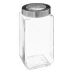 5five - bocal verre couvercle contour acier miro 2l 5five - bocal verre couvercle contour acier miro 2l