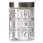 Bocal cuisine hermtique en verre avec couvercle inox - 1200ml