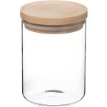 Bocaux de rangement en verre et bois couvercle hermétique atmosphera Bocaux de rangement en verre et bois couvercle hermétique atmosphera