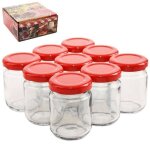 Bocaux en verre avec couvercle - orion - 60 ml - 9 pi�ces - 45x45x6 cm - couvercle � vis - herm�tique ...