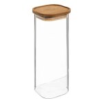 5five - bocal verre couvercle acacia 2l hermet 5five - bocal verre couvercle acacia 2l hermet