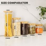 Bocaux en verre bocal hermtique rangement cuisine lot de 5 pcs (de 800ml  22l) boite hermtique alimentaire ...