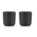 Tasses � caf� - bodum - 12059 - 259 - porcelaine double paroi - 0. 1 l - noir