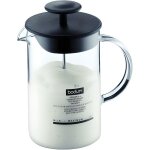 Bodum latteo fouet à lait manuel avec anse en verre 0. 25 l noir Bodum latteo fouet à lait manuel avec anse en verre 0. 25 l noir