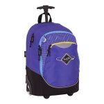 Sac � dos � roulettes - bodypack - com�te violette - tissu recycl� - primaire - hyper l�ger