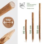 Poteaux de clture en bois - bogateco - lot de 3 - 500 cm de long - 90 cm de haut - fabriqu en europe ...