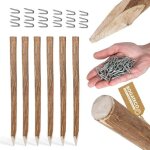 Bogateco lot de 6 piquets en noisetier pointus pour cl�ture et jardin - longueur 120 cm - palissage naturel ...