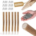 Bogateco lot de 6 piquets en noisetier pointus pour cl�ture et jardin - longueur 90 cm - palissage naturel ...