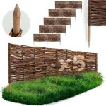 Bogateco bordure de jardin rollborder bois de noisetier trait� - longueur 100cm - h30cm - lot de 5 - ...