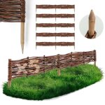 Bogateco bordure de jardin rollborder bois de noisetier naturel trait� - longueur 100cm - h10cm - lot ...