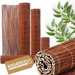 Bogateco brise - vue en osier naturel 180x500 cm - canisse pour balcon jardin et terrasse - occultation ...