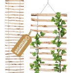 Bogateco pergola en bois de noisetier 500x200cm - treillis support plantes grimpantes echelle de jardin ...