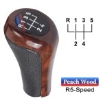 Bois de p�che � 5 vitesses - pommeau de levier de vitesse en cuir pour bmw e46 e90 e92 e39 x1 m logo
