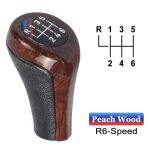 Bois de p�che � 6 vitesses - pommeau de levier de vitesse en cuir pour bmw e46 e90 e92 e39 x1 m logo