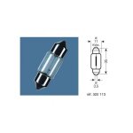 Boite 10 ampoules 12v - 5w / navettes culot sv8. 5 - 8