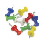 Boite de 100 punaises �pingles pointe acier t�te plastique