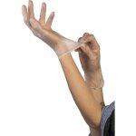 Bo�te de 100 gants jetables vinyles transparents poudr�s t9 / 10 - 6661210