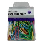 Bo�te de 100 trombones 28 cm multicolores en pvc bureau organiseur dossier