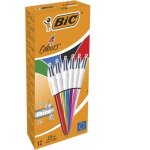 Stylo à bille rétractable - bic - 4colours shine - pointe moyenne - couleurs assorties - 12 pièces Stylo à bille rétractable - bic - 4colours shine - pointe moyenne - couleurs assorties - 12 pièces