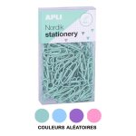 Bo�te de 140 trombones en m�tal couleurs pastel nordik apli