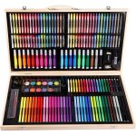 Boite 180pcs accessoire peinture dessin stylo crayon pastel marqueur pinceau feutre cadeau fête noel Boite 180pcs accessoire peinture dessin stylo crayon pastel marqueur pinceau feutre cadeau fête noel