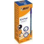Stylos bille - bic - cristal - boite de 20 - couleur bleu - pointe moyenne