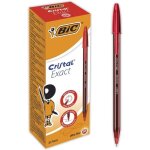 Stylos bille - bic - rouge - bote de 20 - pointe fine - criture douce