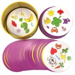 L avec bo�te 55pc - jeu de cartes dobble pour enfants bo�te en fer hermione sport camping animal hanche ...