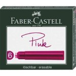 Cartouches dencre - faber - castell - standard - rose - bo�te de 6 - pour stylos plume