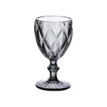Boite de 6 verres  pied 25 cl diamond gris - trendup
