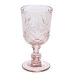 Bote de 6 verres  pied rose - amadeus