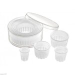 Boite 9 emportes pieces decoupoirs ronds cannels patisserie gateau sabl