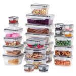 Bo�tes alimentaires herm�tiques - vilde - 24 pi�ces - couvercle avec joint - 7 tailles diff�rentes