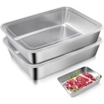 Bo�te alimentaire inox avec couvercle - dok - 2 pi�ces - 2900 ml - acier inoxydable 304 - �tanche � lair ...