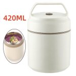 Bote alimentaire isotherme - inox - 420ml - poigne ergonomique - tanche - durable