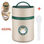 Bo�te alimentaire isotherme - inox - 480ml - portable - �tanche - durable