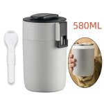 Bo�te alimentaire isotherme - inox - 580ml - �tanche - portable - cuill�re pliable