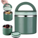 Boîte alimentaire isotherme - marque non spécifiée - 11. 8cm - acier inoxydable - vert - 630ml Boîte alimentaire isotherme - marque non spécifiée - 11. 8cm - acier inoxydable - vert - 630ml