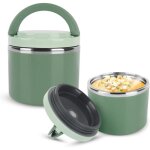 Boîte alimentaire isotherme - thermos - 1l - acier inoxydable - vert - portable et Étanche Boîte alimentaire isotherme - thermos - 1l - acier inoxydable - vert - portable et Étanche