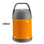 Bo�te alimentaire isotherme - inox - 450ml - anti - fuite - double couche - orange