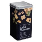 Bo�te alimentaire relief black edition 5 five simply smart - m�tal noir 1 kg 8. 6x8. 6x17 cm