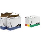 Fellowes r - kive prima ? bo�te darchivage a4 100% carton recycl� blanc / bleu ? pack de 10